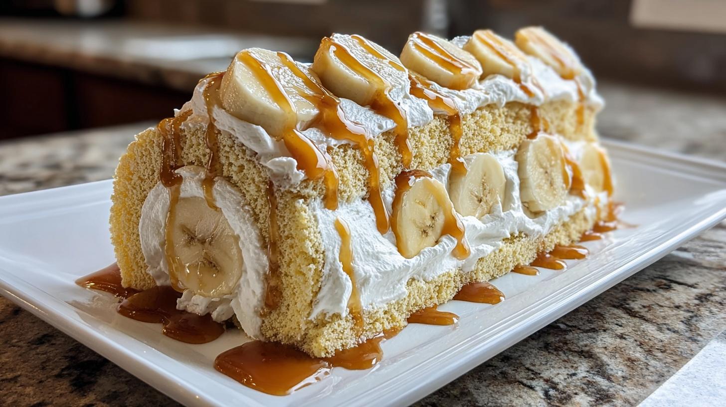 Banana Cream Roll Cake