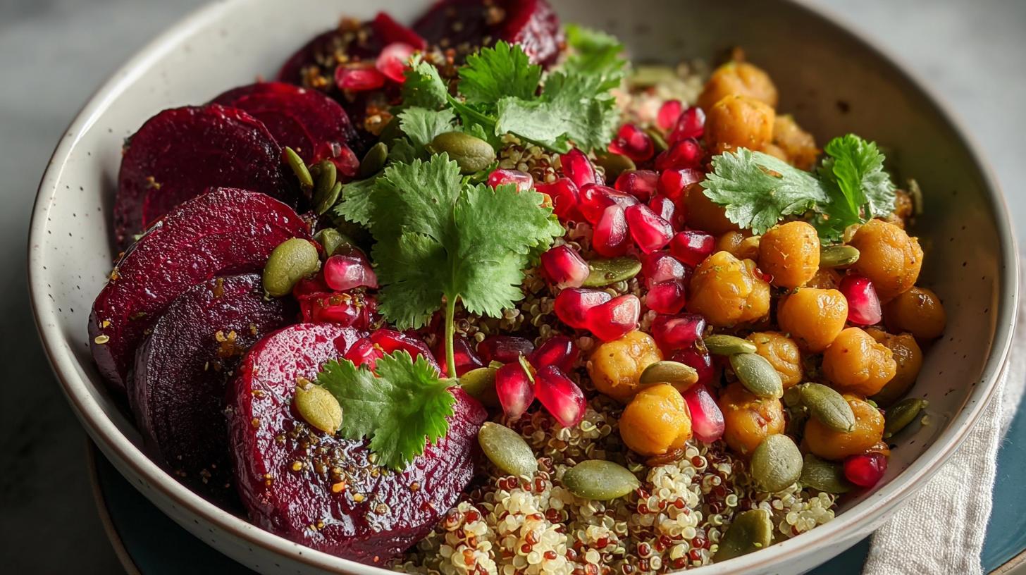Beet quinoa bowl