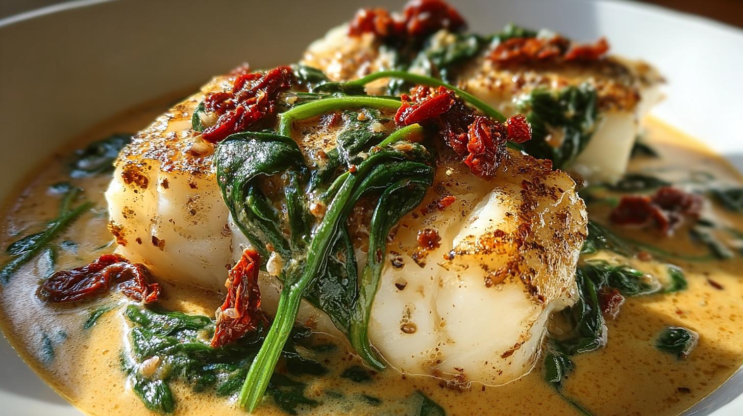 Creamy Tuscan cod
