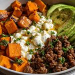 beef sweet potato bowl