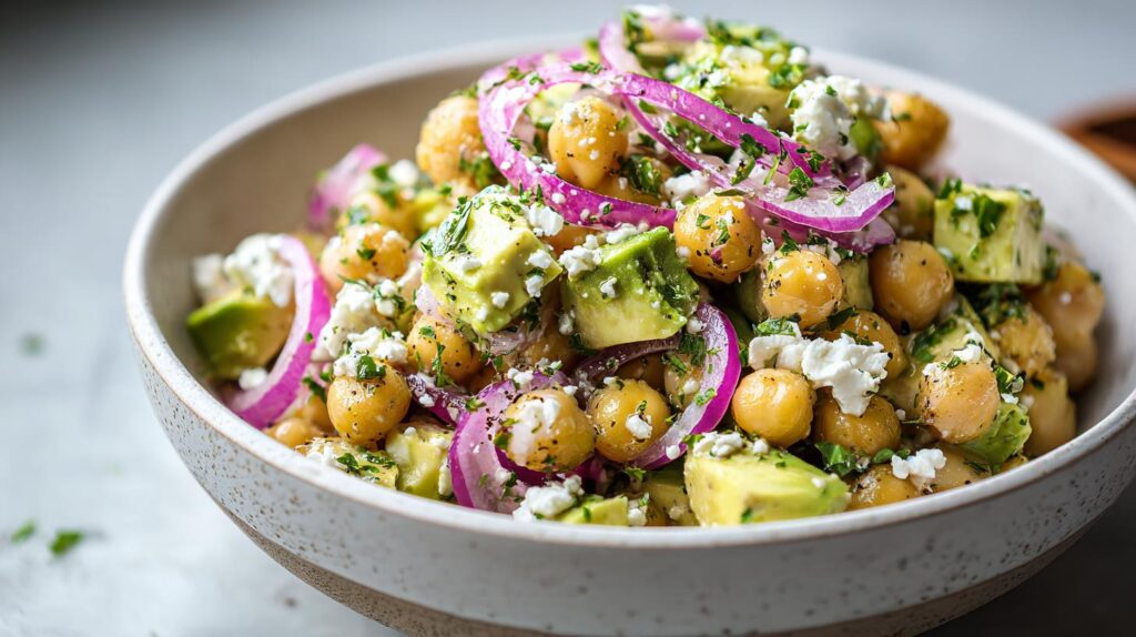 chickpea avocado salad