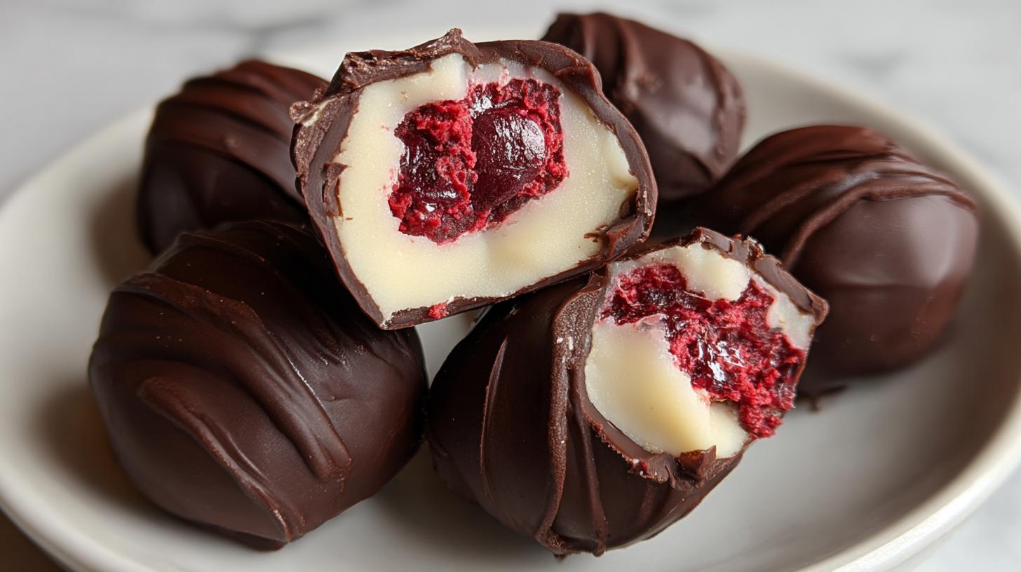 chocolate raspberry truffles