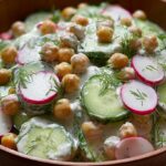 creamy cucumber chickpea salad