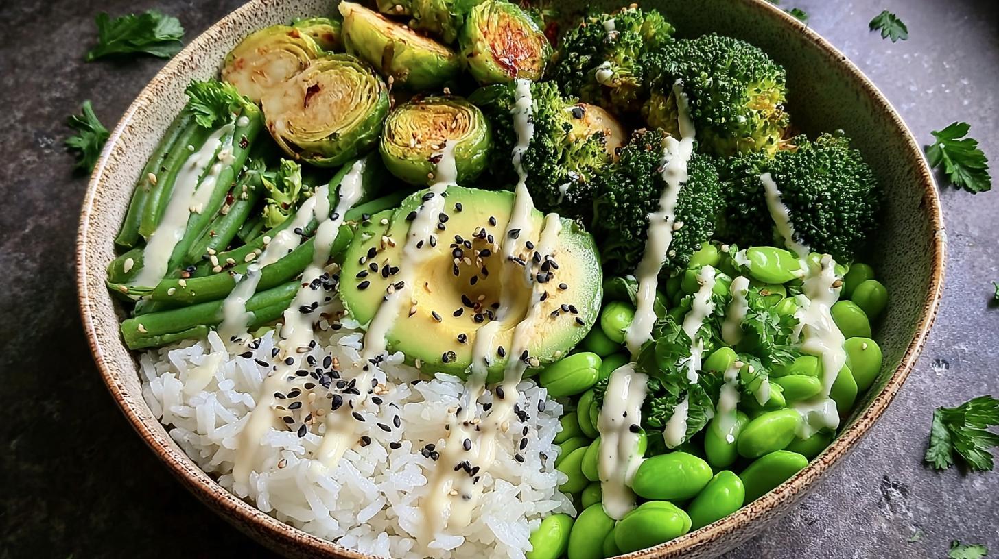 green vegan bowl