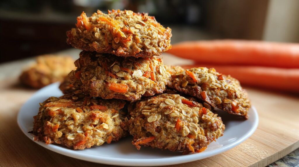 healthy carrot cake oatmeal cookies