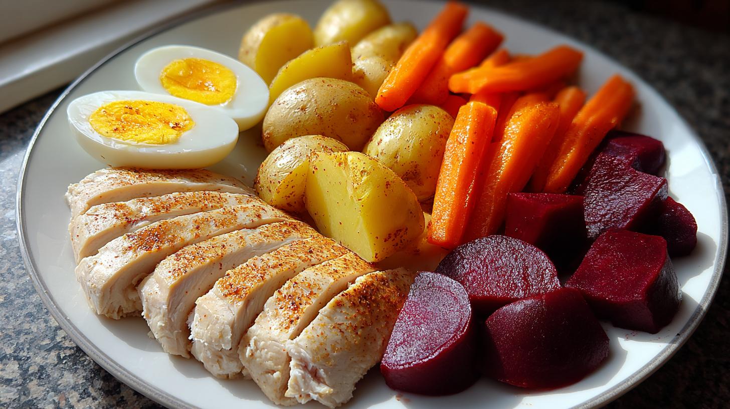 healthy chicken plate