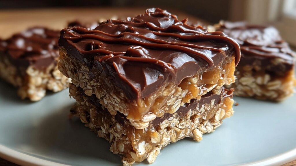 healthy no bake chocolate oat bars