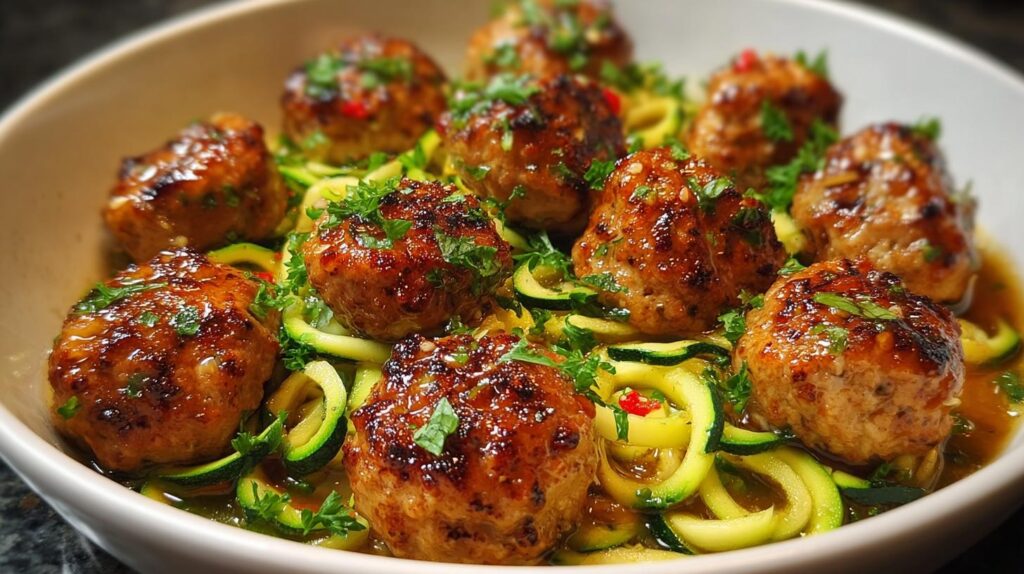honey garlic turkey meatballs