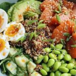salmon quinoa bowl