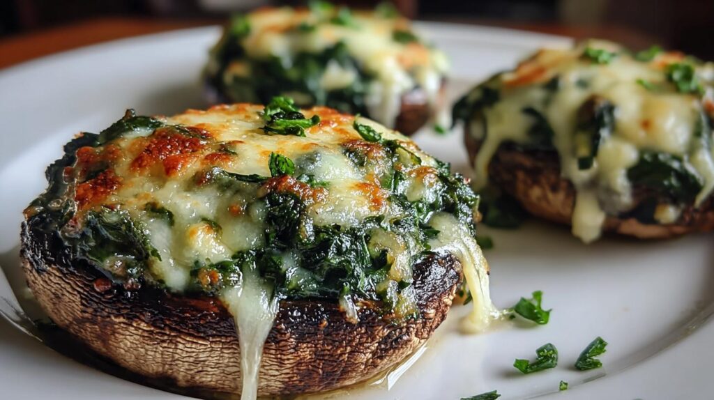 spinach and cheese stuffed portobello mushrooms