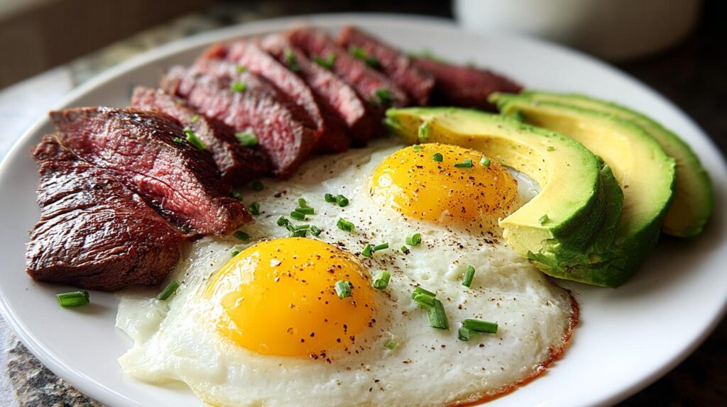 steak and eggs