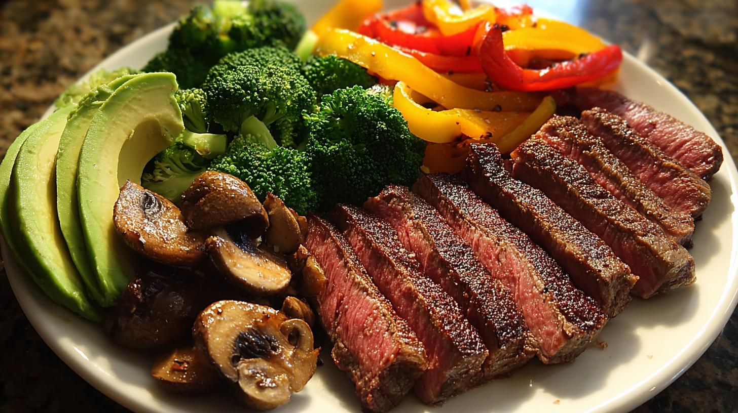 steak dinner plate