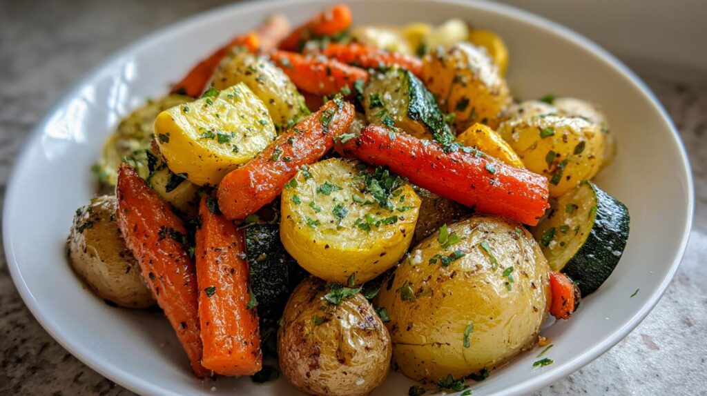 garlic herb roasted vegetables