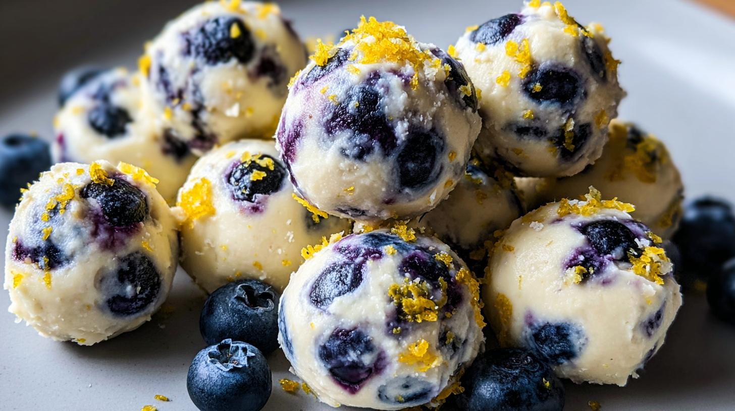 lemon blueberry protein bites
