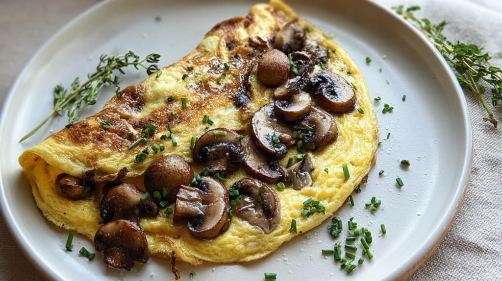 mushroom omelette