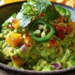 peach jalapeño guacamole
