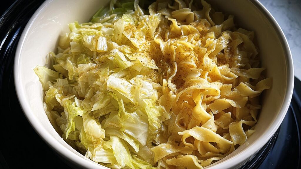 slow cooker cabbage and noodles
