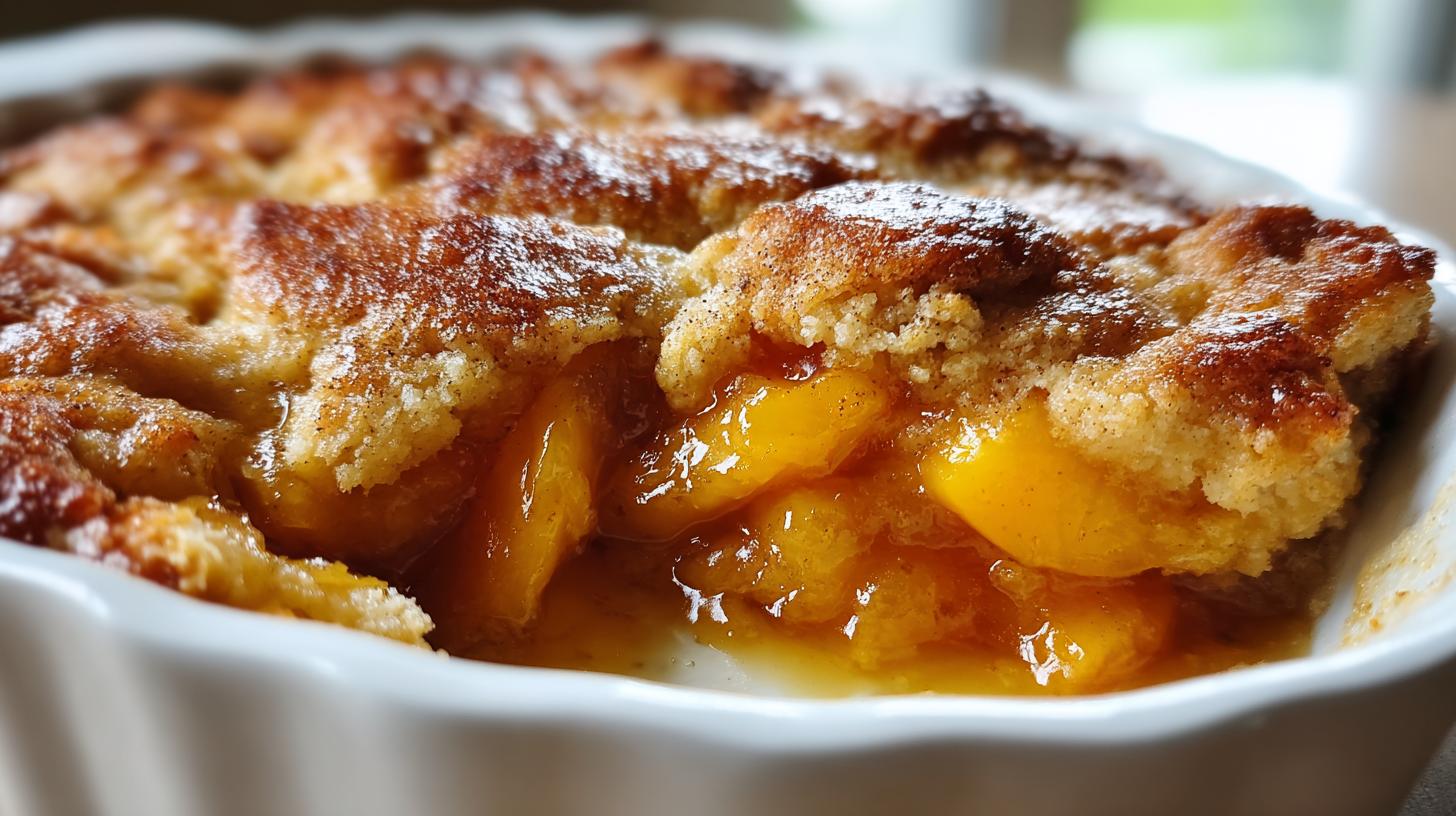 sugar free peach cobbler