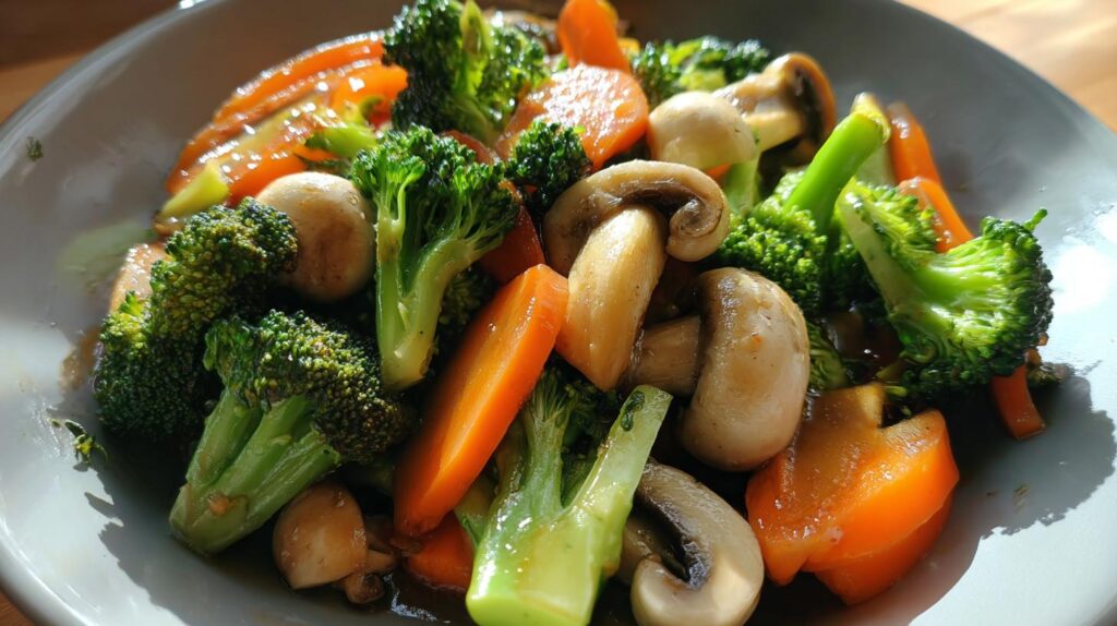 broccoli mushroom carrot stir fry