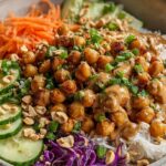 easy peanut chickpea bowl