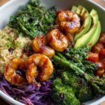 healthy shrimp Buddha bowl
