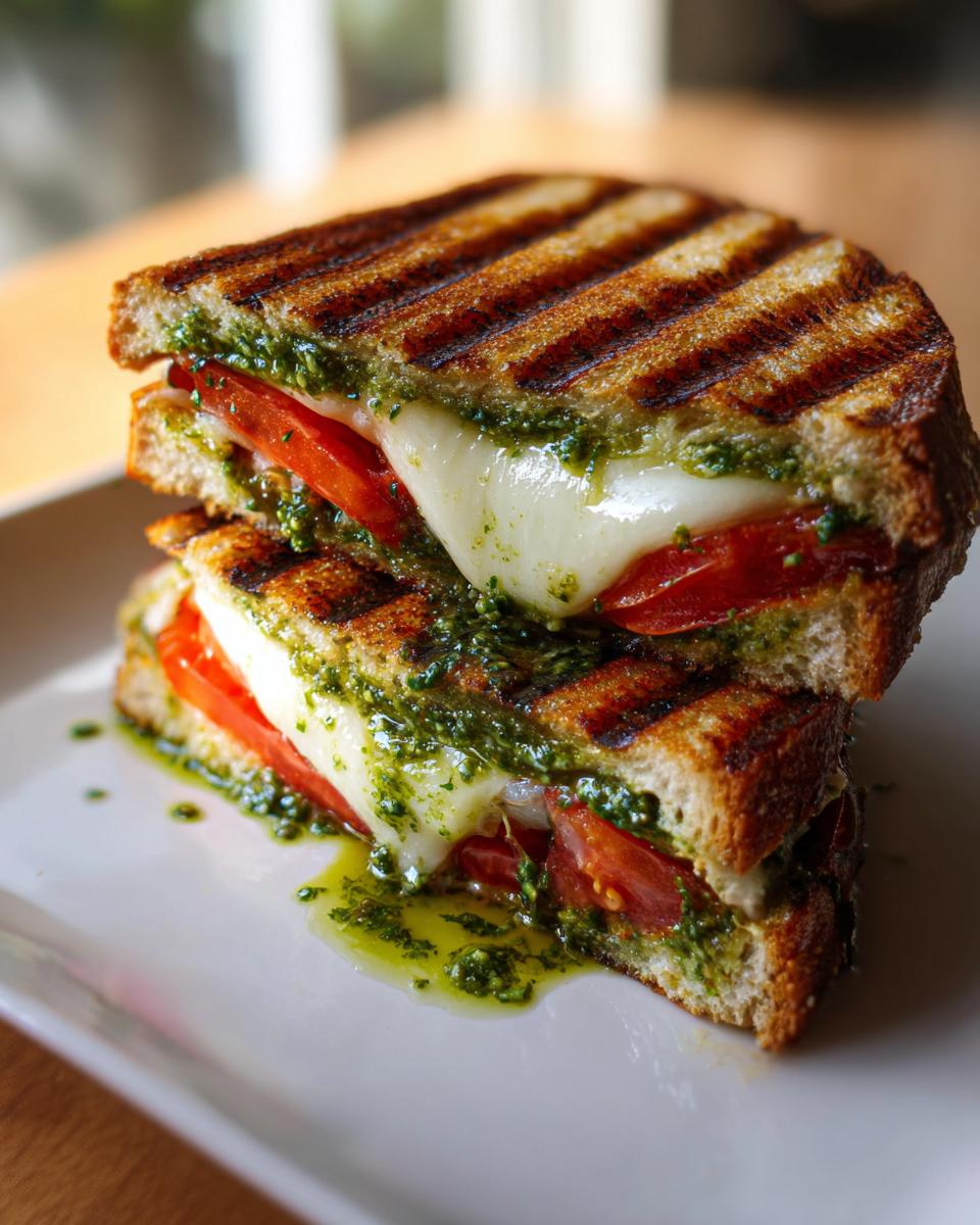 pesto mozzarella sandwich
