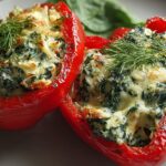 spinach and cheese stuffed bell peppers