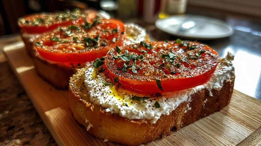 tomato ricotta toast