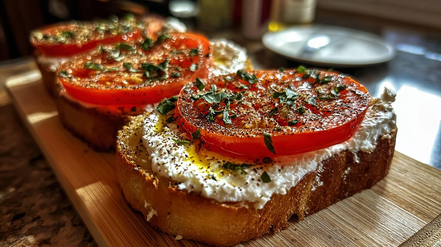 tomato ricotta toast