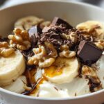 Banana walnut chocolate yogurt bowl