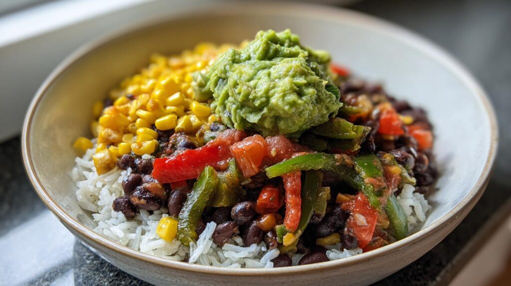 Black Bean Veggie Rice Bowl