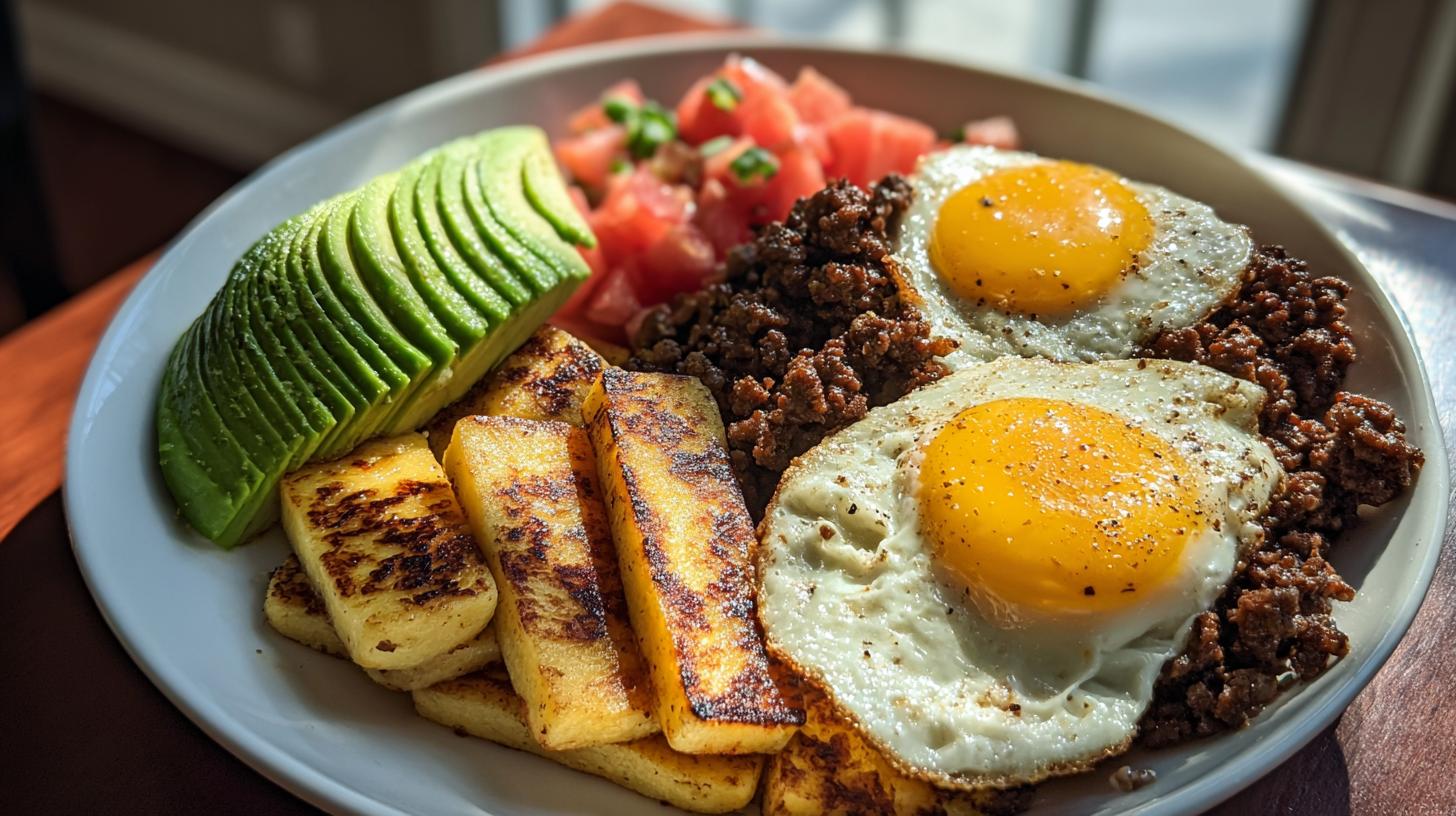 high protein beef and egg plate
