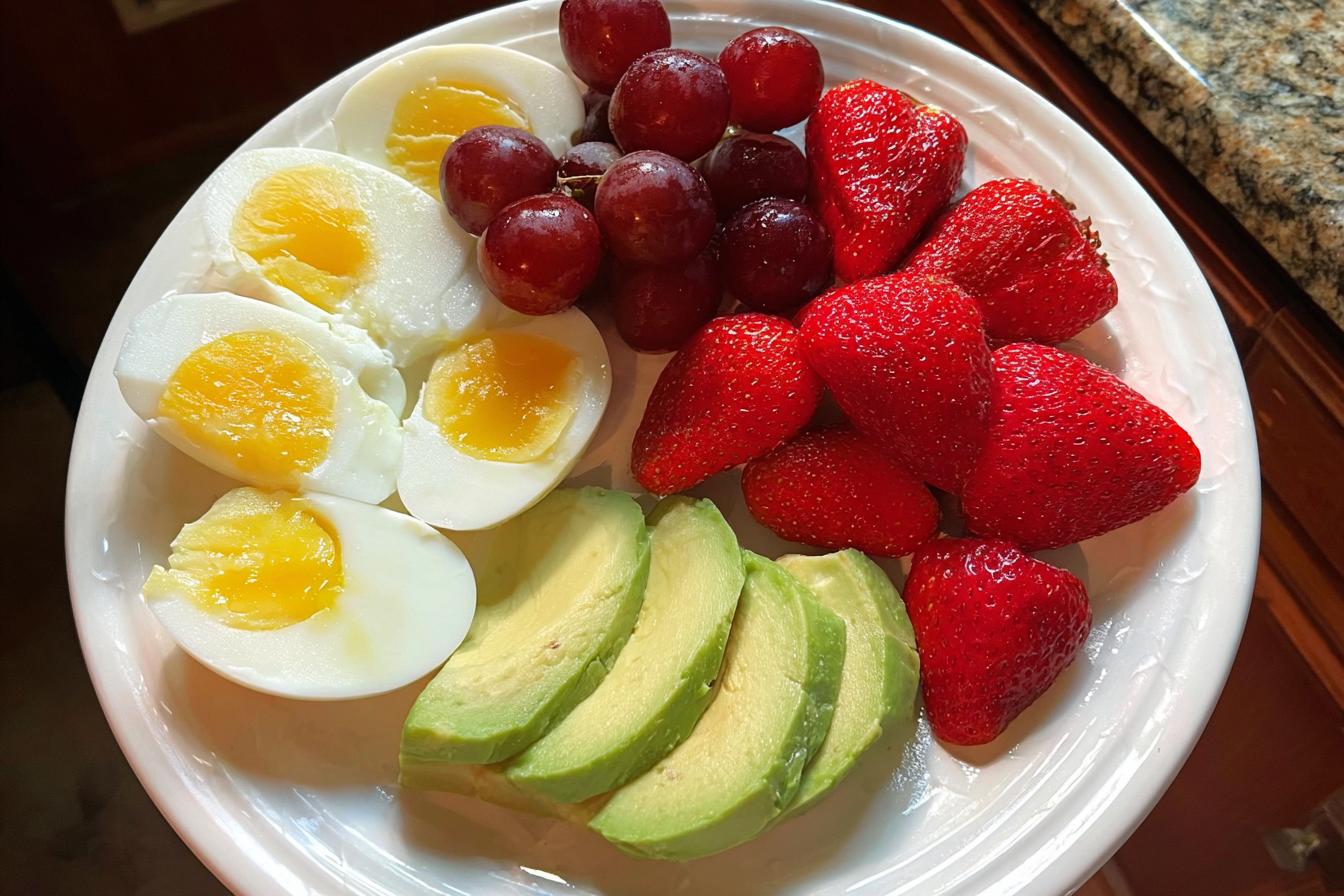high protein breakfast plate