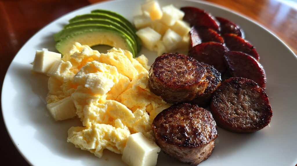 high protein breakfast plate