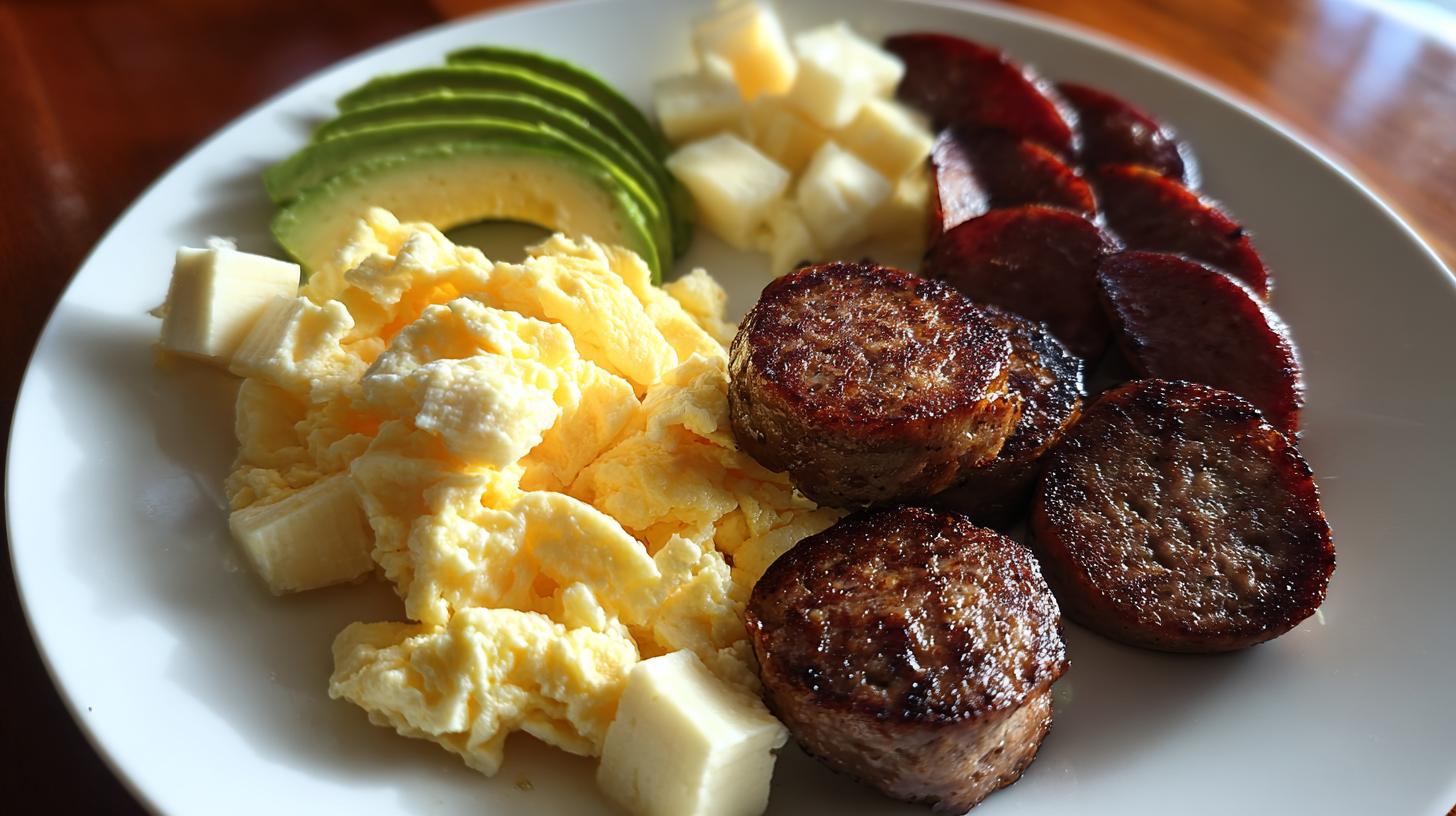 high protein breakfast plate