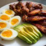 high protein chicken and egg plate
