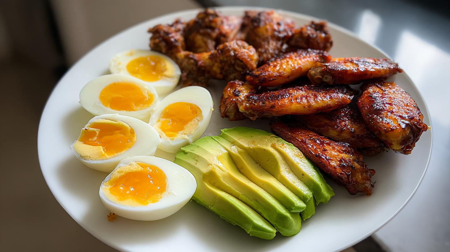 high protein chicken and egg plate