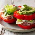 low carb bell pepper sandwich