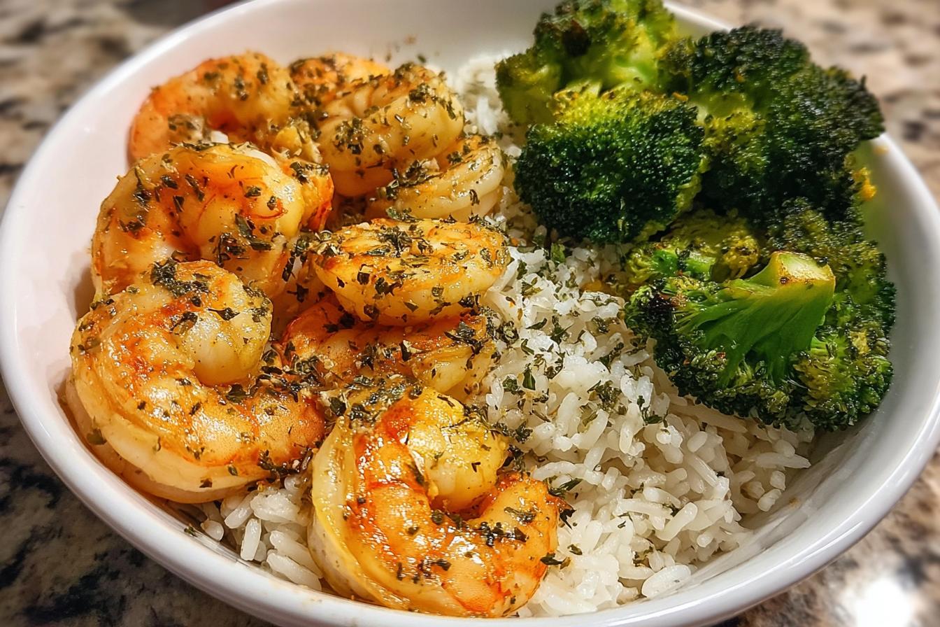 Garlic Butter Shrimp Rice Bowl
