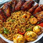 Loaded Cajun ramen bowl