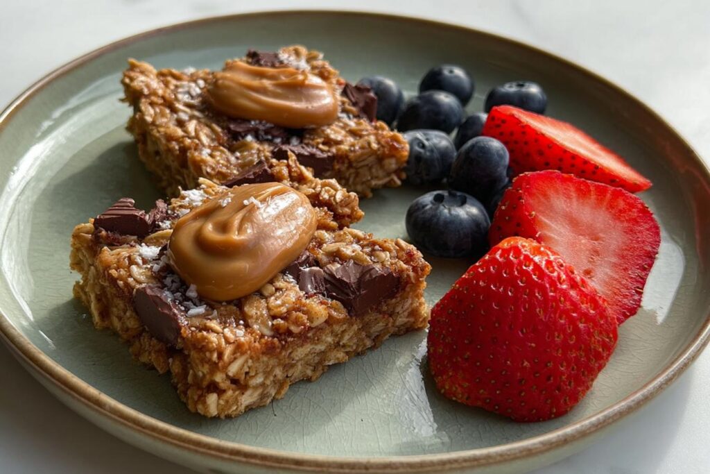 Peanut Butter Baked Oatmeal Bars