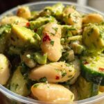 avocado butter bean salad