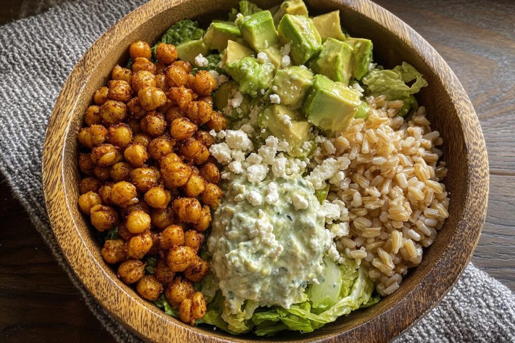 roasted chickpea grain bowl