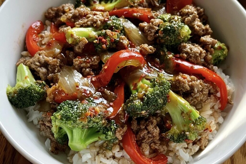 Ground Beef and Broccoli Stir-Fry